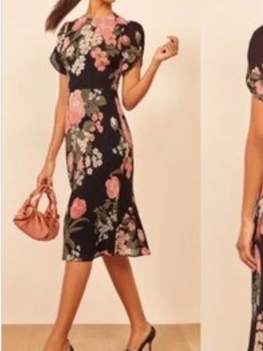 Black Floral Reformation Dress
